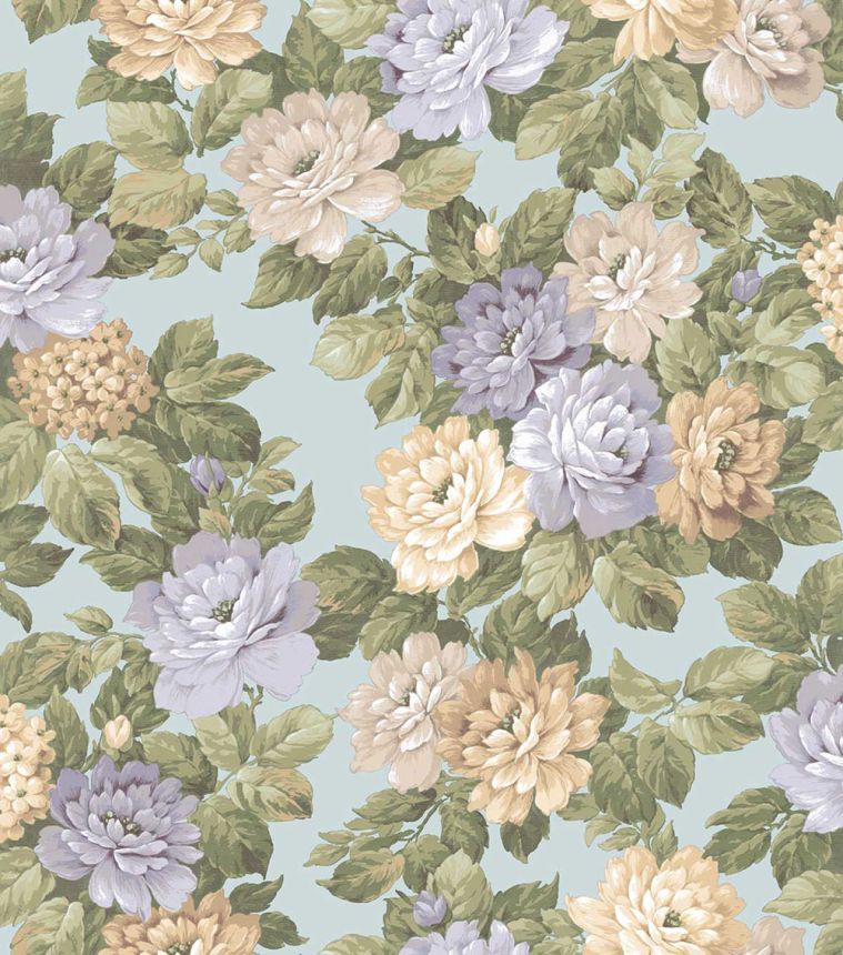 Květinová vliesová tapeta na zeď, modrá, zelená, 7716, Agora, Parato by Cristiana Masi