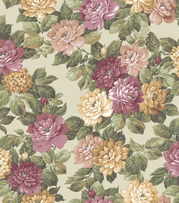 Květinová vliesová tapeta na zeď, zelená, béžová, 7718, Agora, Parato by Cristiana Masi