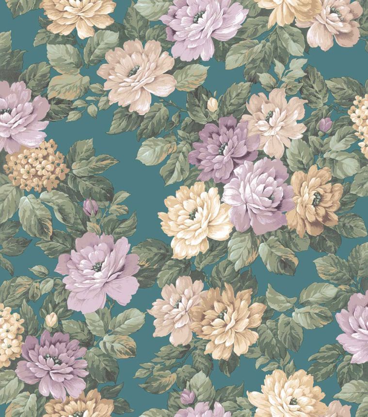 Květinová vliesová tapeta na zeď, zelená, fialová, 7719, Agora, Parato by Cristiana Masi