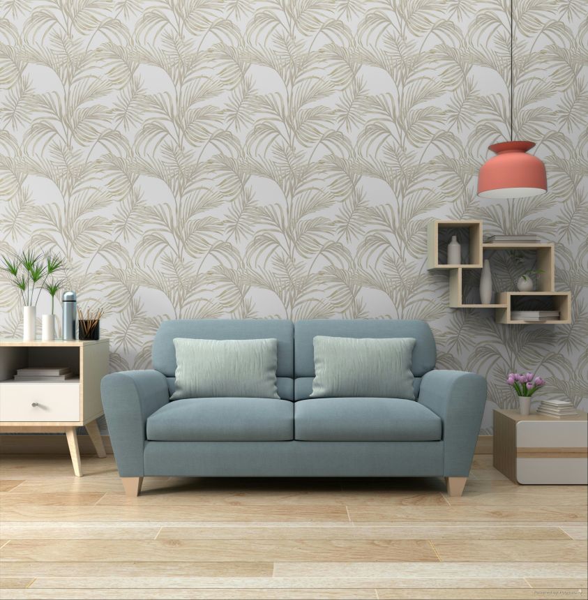 Luxusní bílá vliesová tapeta s palmovými listy, 7730, Agora, Parato by Cristiana Masi