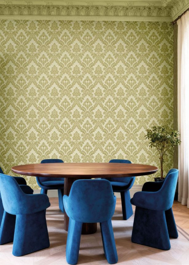 Vliesová tapeta na zeď, žluto-zelená, zámecký vzor, 7745, Agora, Parato by Cristiana Masi