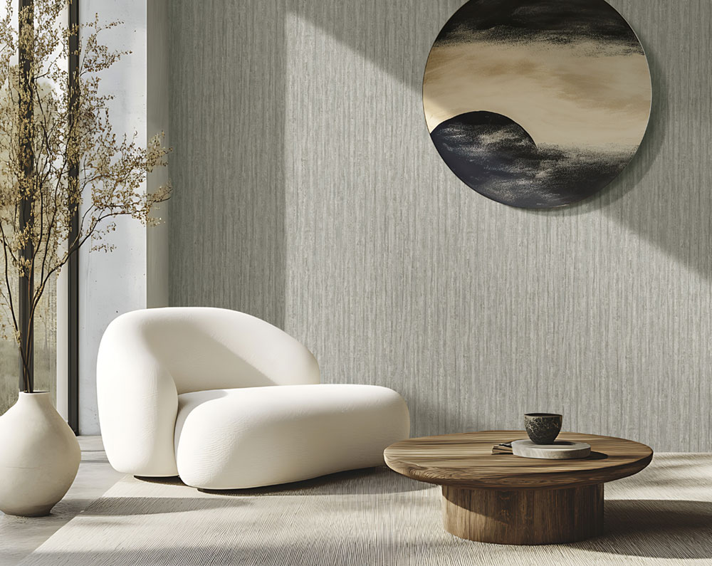 Vliesová tapeta na zeď, šedá, látková textura, 74043, Armonia, Emiliana Parati