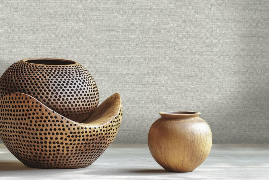 Vliesová tapeta na zeď, šedo-béžová, látková textura, 74052, Armonia, Emiliana Parati