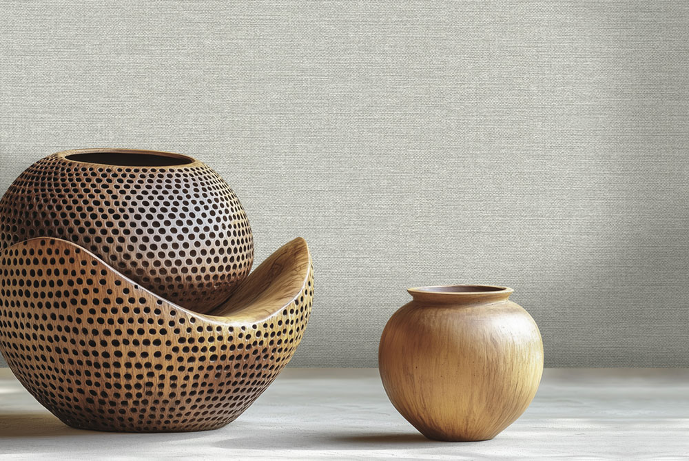 Vliesová tapeta na zeď, šedo-béžová, látková textura, 74052, Armonia, Emiliana Parati