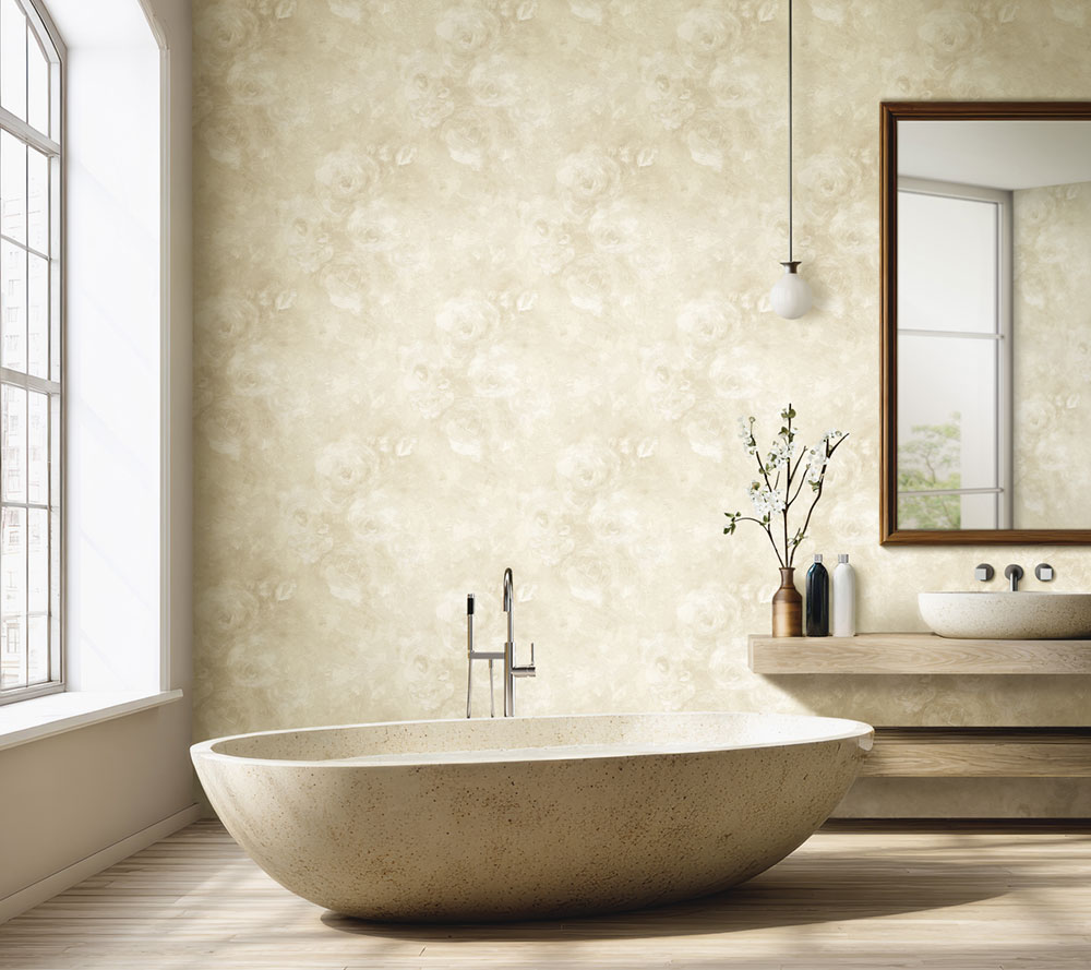 Vliesová tapeta na zeď, béžová, krémová, květiny, BM31041, Blumarine, Emiliana Parati 