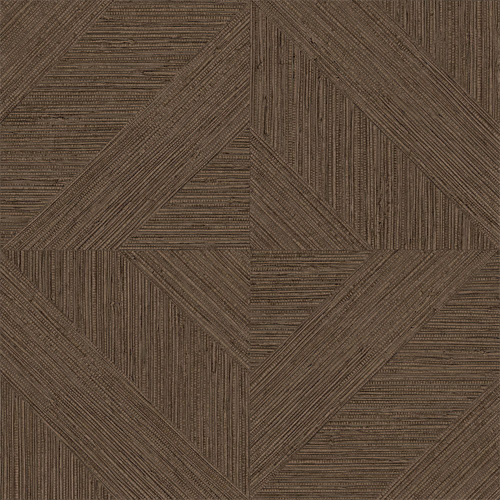 Vliesová tapeta na zeď, parketový vzor, textura rohože, hnědá, černá, IM28012, Imani, Decoprint