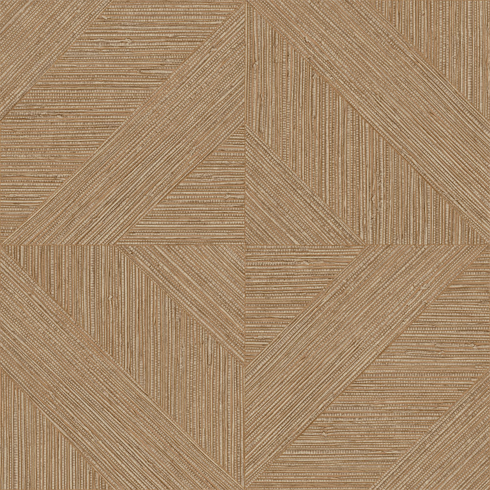 Vliesová tapeta na zeď, parketový vzor, textura rohože, hnědá, žlutá, IM28013, Imani, Decoprint