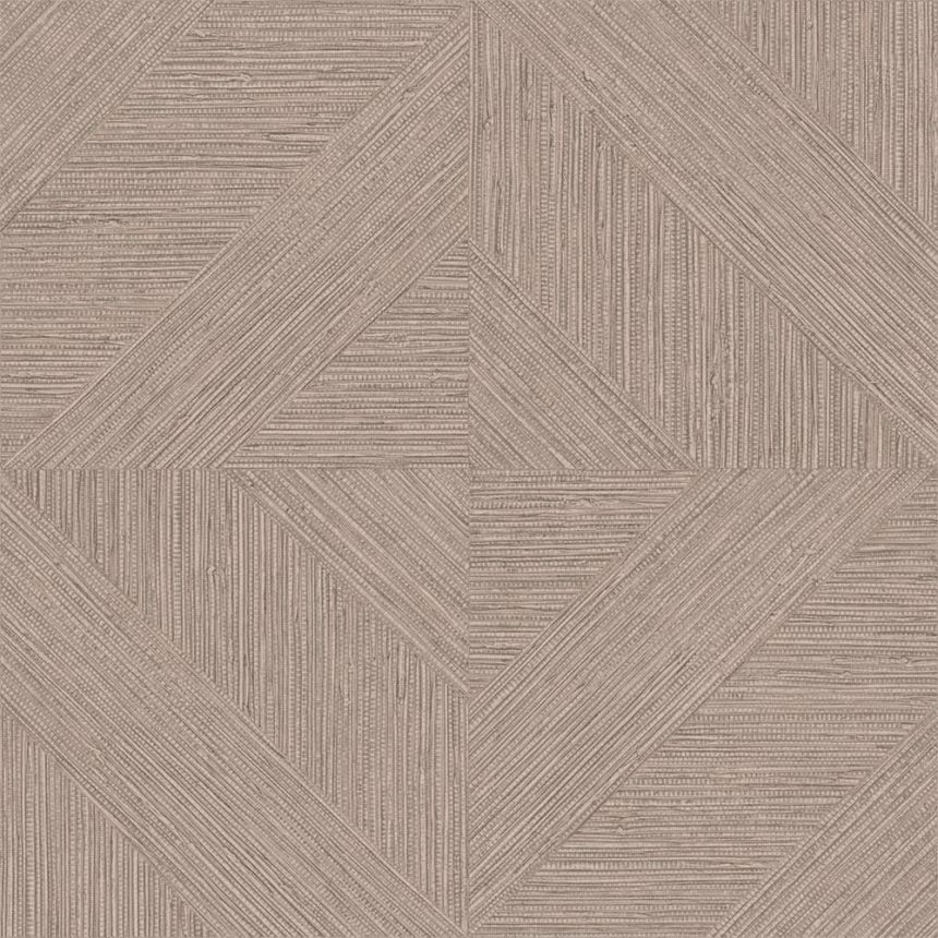 Vliesová tapeta na zeď, parketový vzor, textura rohože, hnědá, šedá, IM28014, Imani, Decoprint