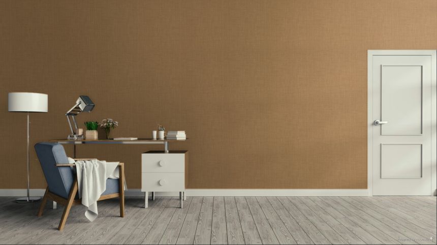 Vliesová tapeta na zeď, imitace látky, hnědá, žlutá, IM28025, Imani, Decoprint