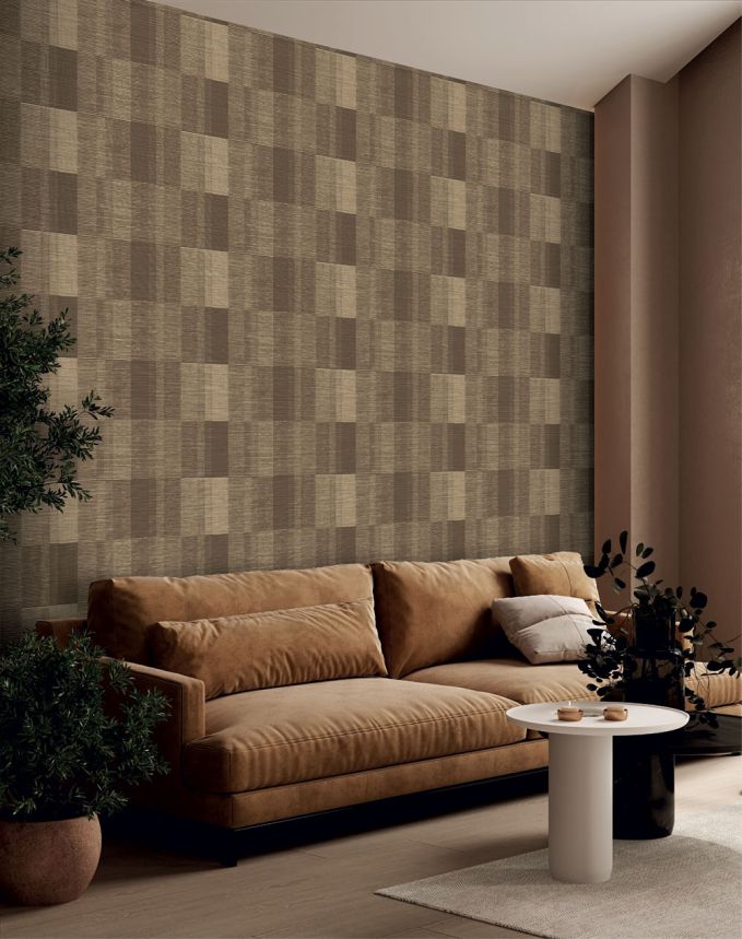 Geometrická vliesová tapeta na zeď, hnědá, béžová, IM28030, Imani, Decoprint
