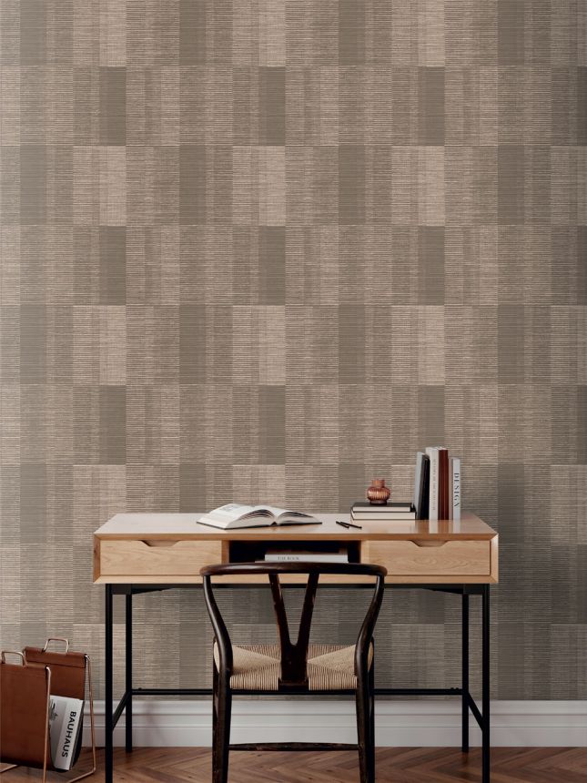 Geometrická vliesová tapeta na zeď, šedá, hnědá, IM28032, Imani, Decoprint