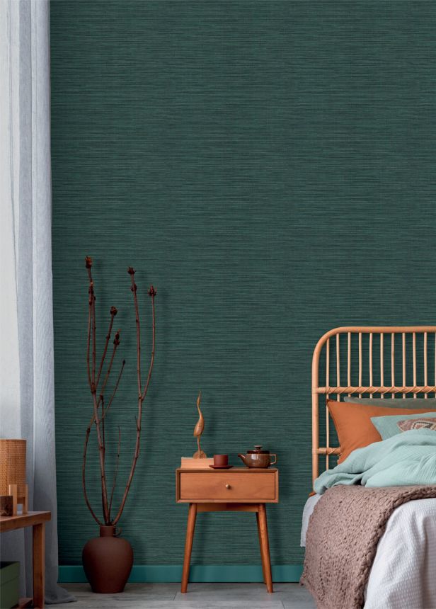 Vliesová tapeta na zeď, imitace látky, zelená, modrá, IM28040, Imani, Decoprint