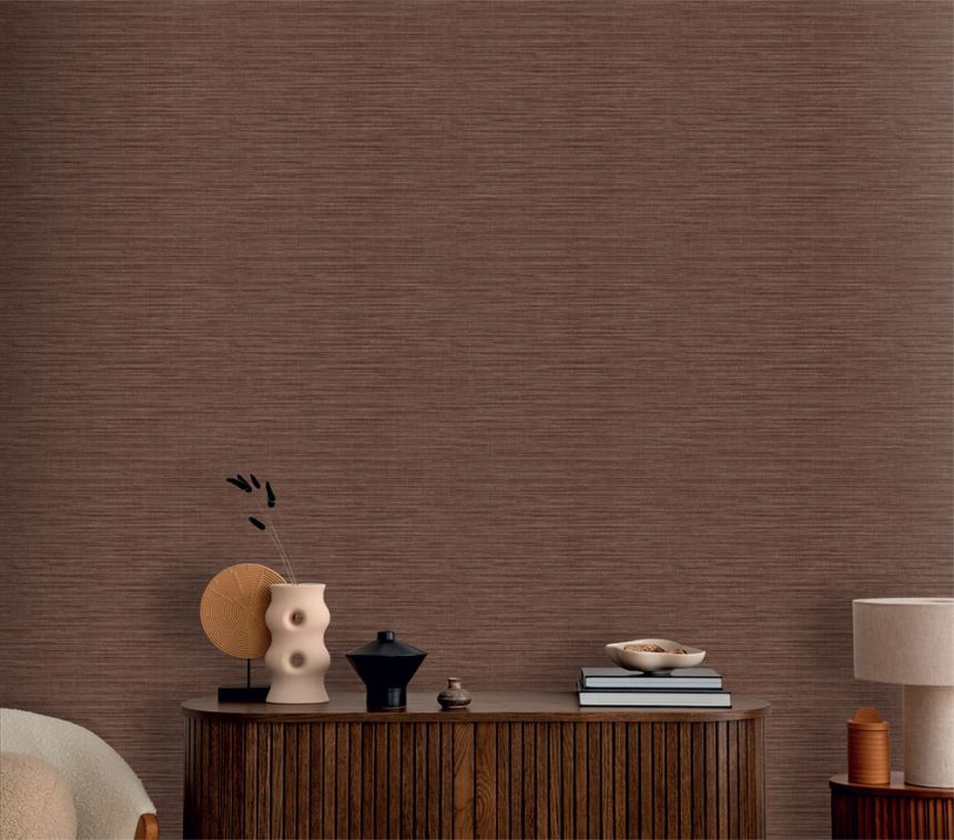 Vliesová tapeta na zeď, imitace látky, červená, hnědá, IM28041, Imani, Decoprint