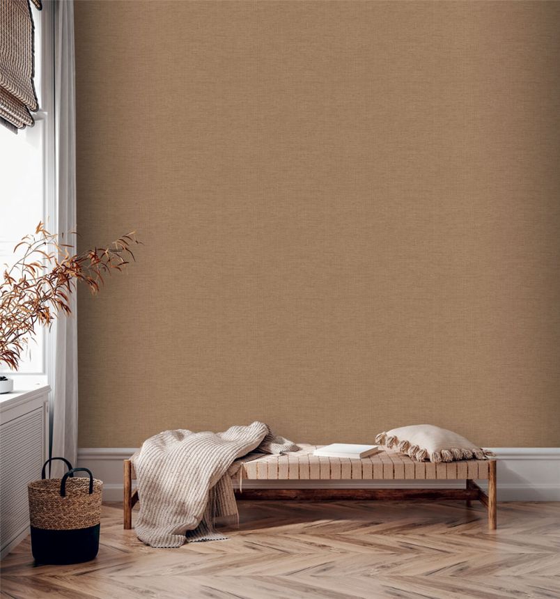 Luxusní vliesová tapeta na zeď, imitace rohože, růžová, bronzová, IM28052, Imani, Decoprint