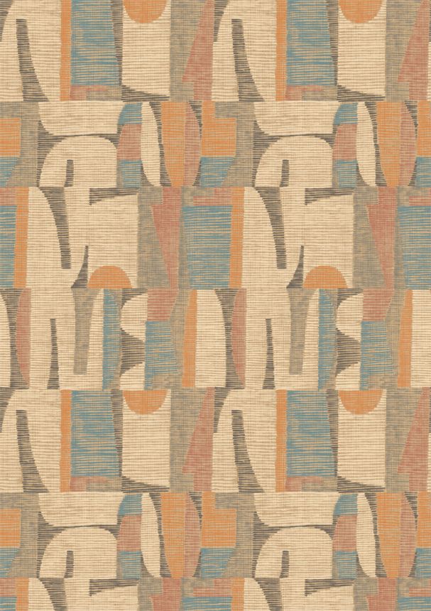 Geometrická vliesová obrazová tapeta na zeď, béžová, šedá, IMD28100, Imani, Decoprint