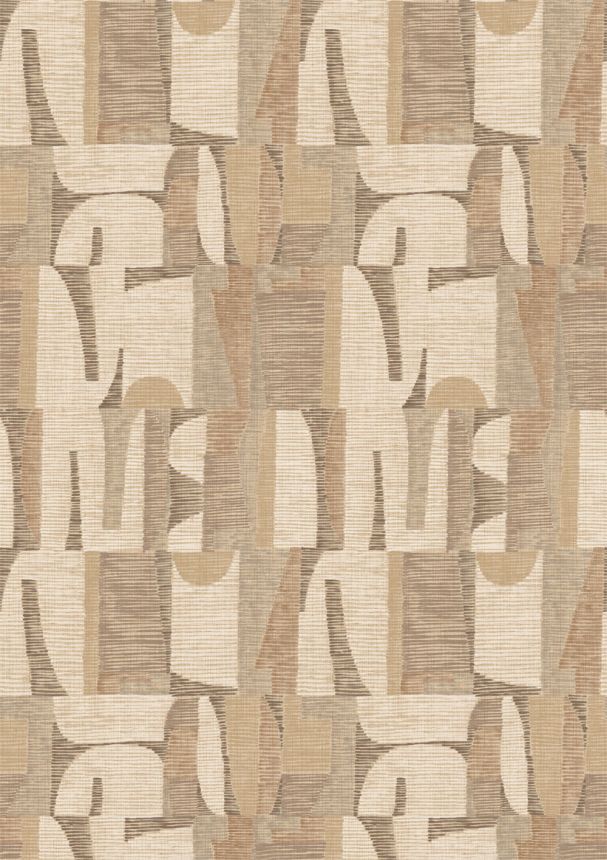 Geometrická vliesová obrazová tapeta na zeď, béžová, hnědá, IMD28103, Imani, Decoprint