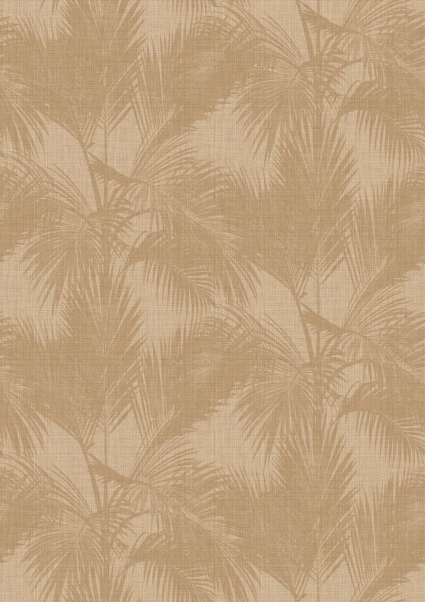 Vliesová obrazová tapeta na zeď, palmové listy, hnědá, béžová, IMD28121, Imani, Decoprint