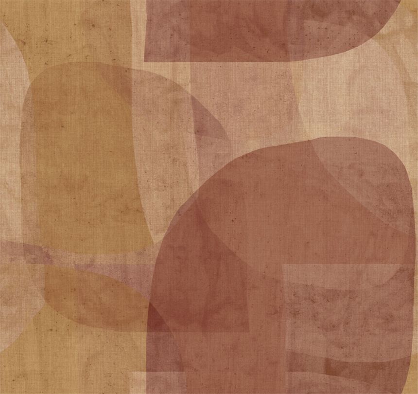 Geometrická vliesová obrazová tapeta na zeď, hnědá, červená, IMD28132, Imani, Decoprint