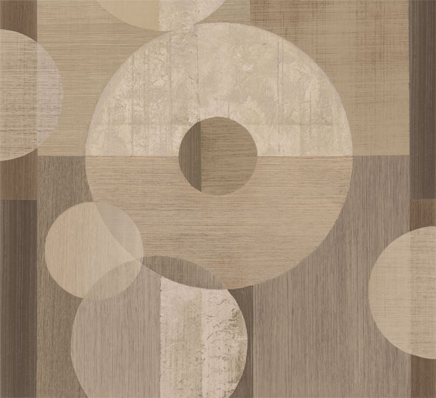 Geometrická vliesová obrazová tapeta na zeď, béžová, hnědá, IMD28142, Imani, Decoprint