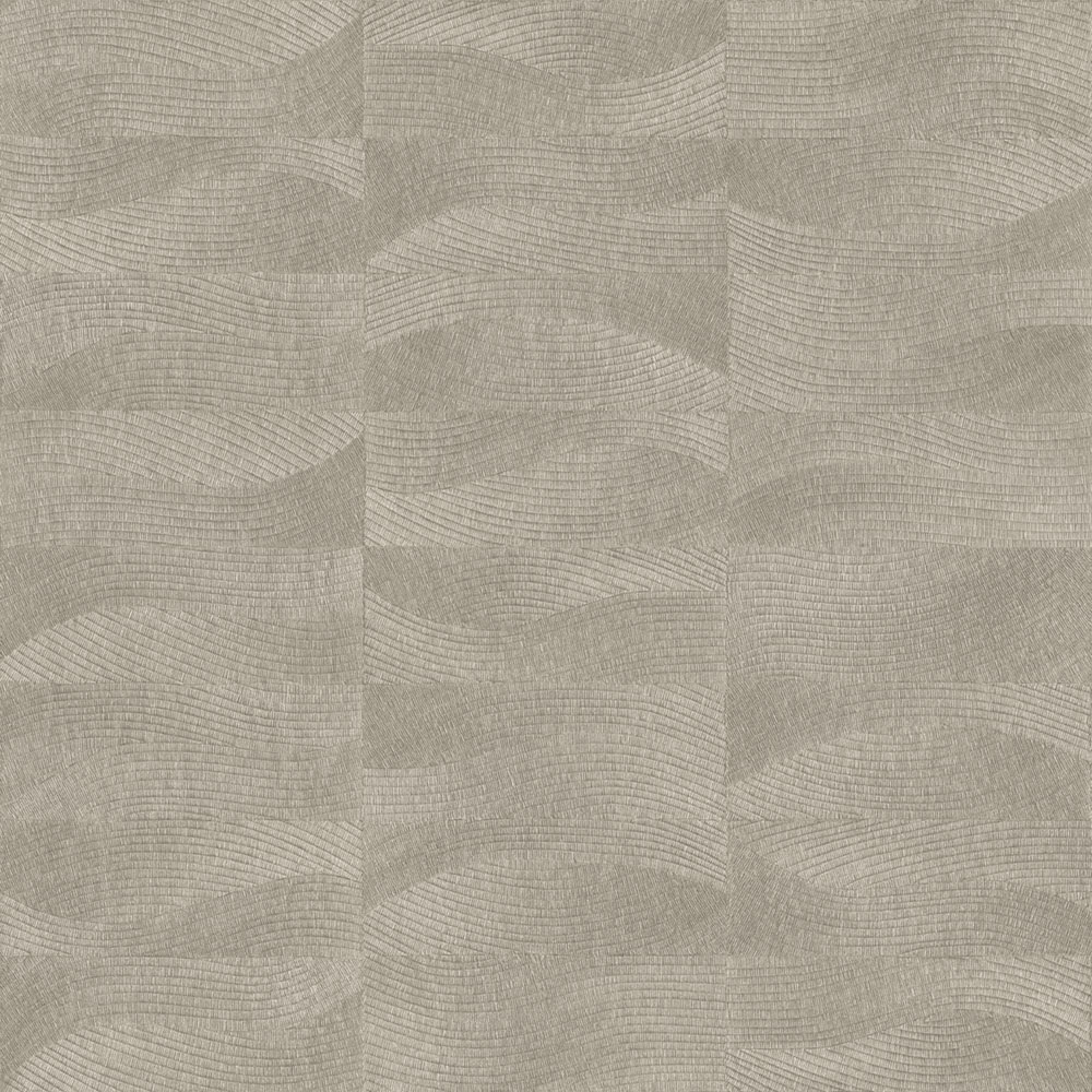 Vliesová tapeta na zeď, hnědá, šedá, imitace výšivky, vlnky, TN29021, Terra Nova, Decoprint