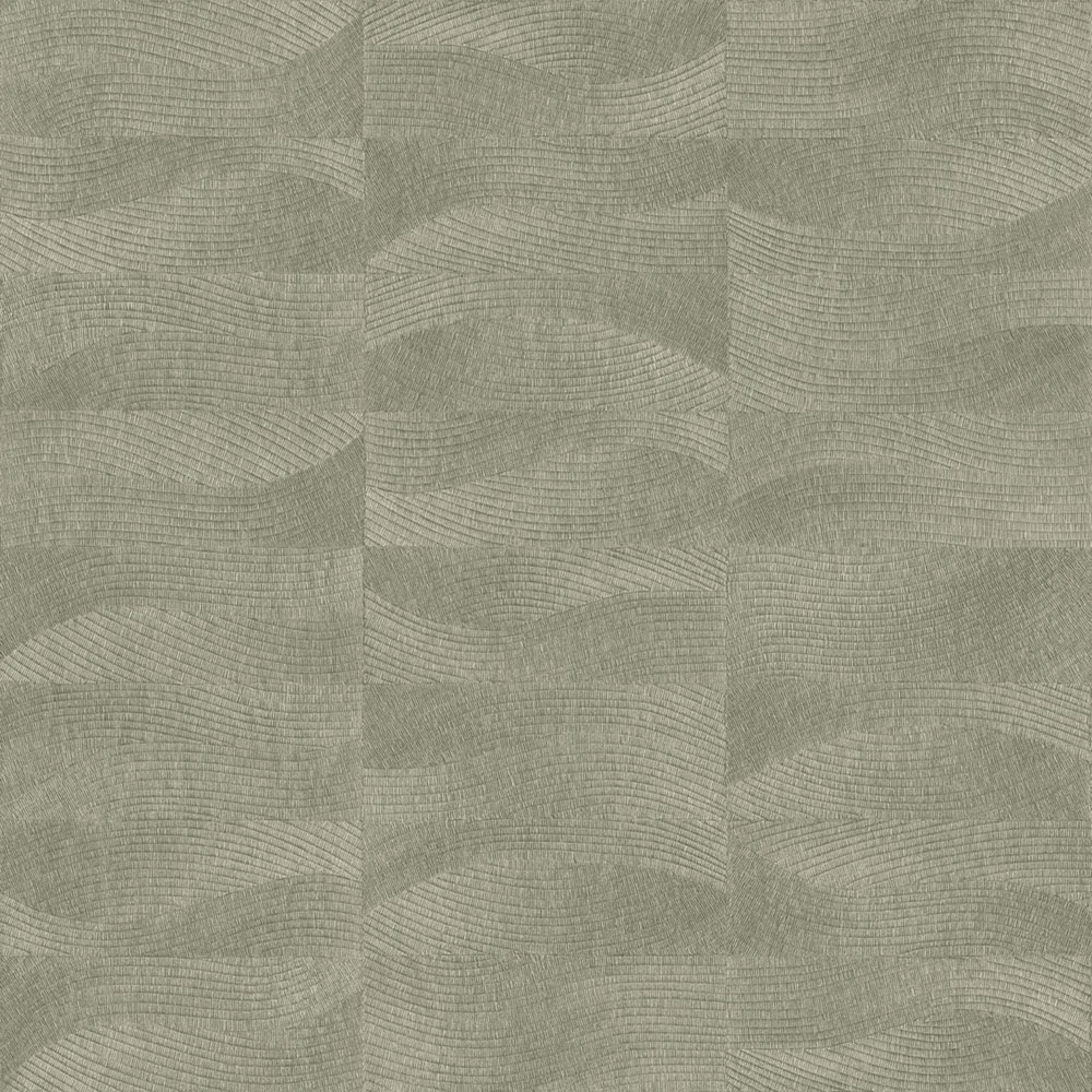 Vliesová tapeta na zeď, zelená, imitace výšivky, vlnky, TN29022, Terra Nova, Decoprint