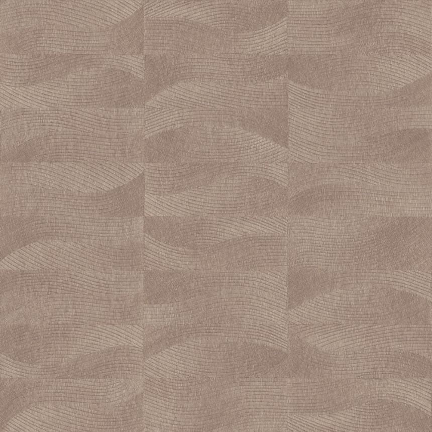 Vliesová tapeta na zeď, červená, hnědá, imitace výšivky, vlnky, TN29023, Terra Nova, Decoprint