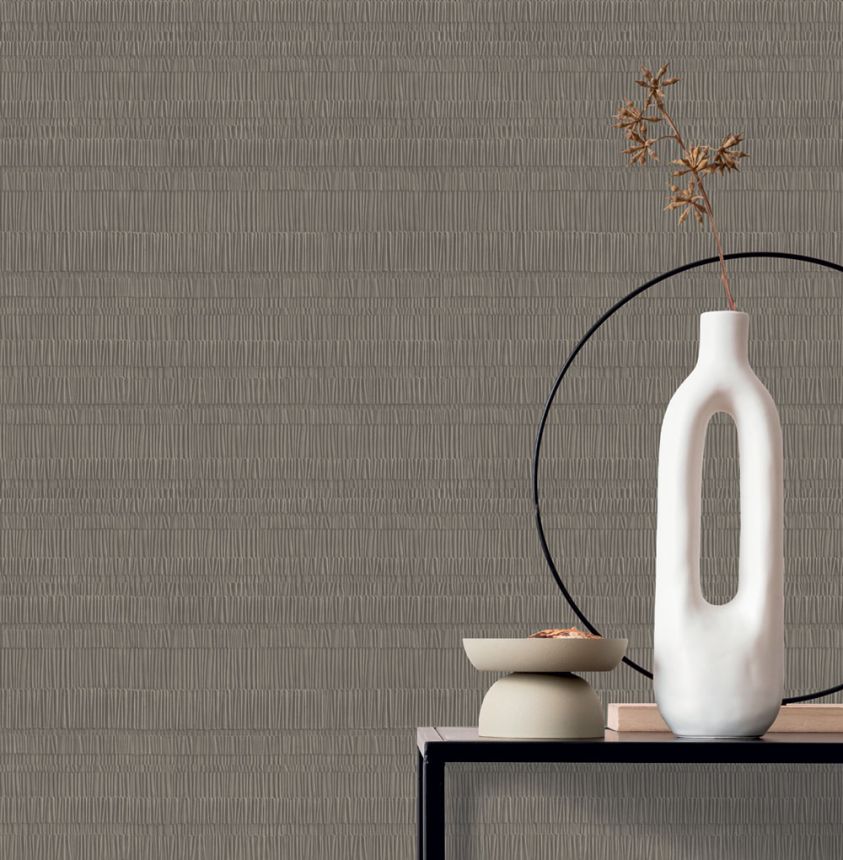 Vliesová tapeta na zeď, hnědá, imitace krepové látky, TN29032, Terra Nova, Decoprint