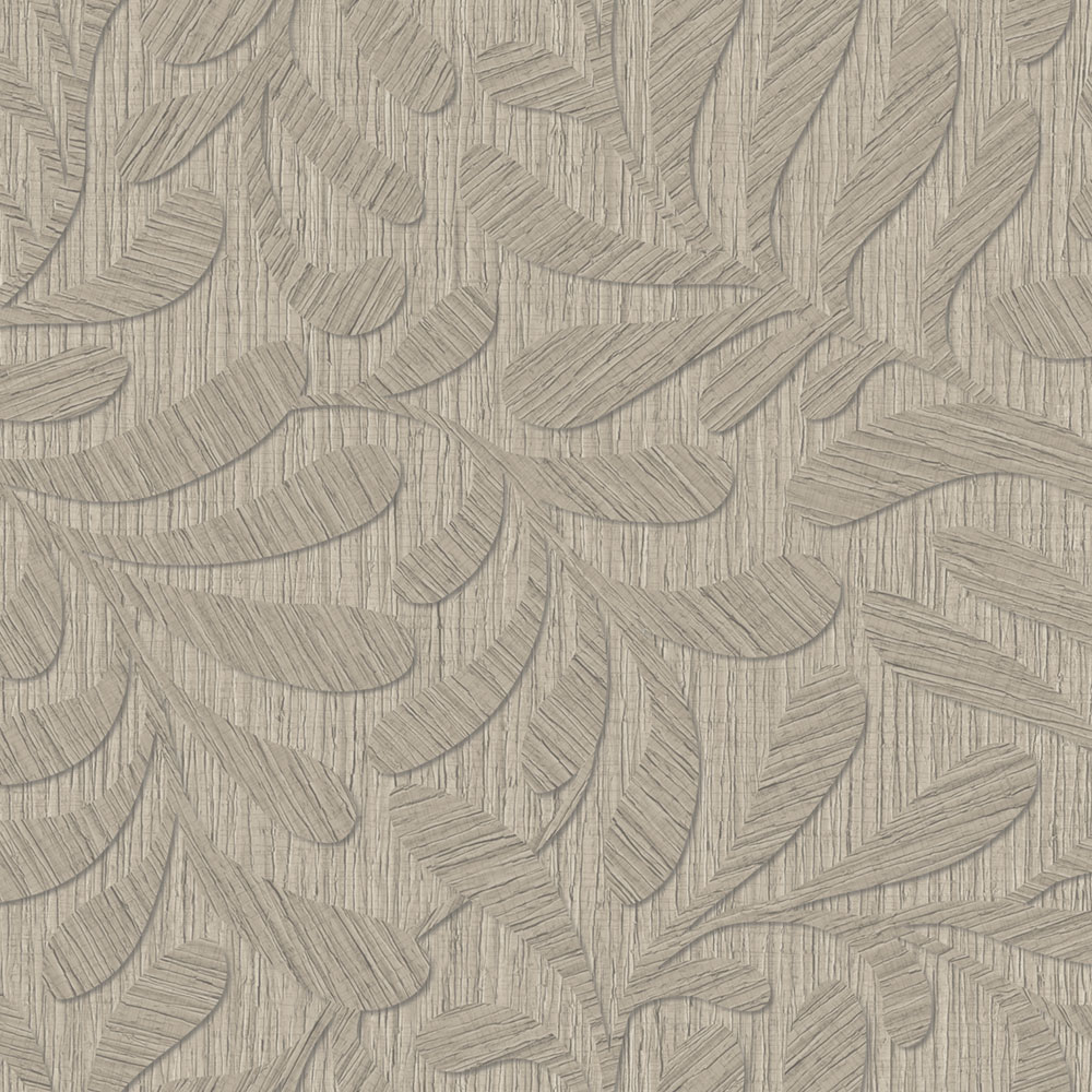 Vliesová tapeta na zeď, hnědá, šedá, imitace dřeva, listy, TN29051, Terra Nova, Decoprint