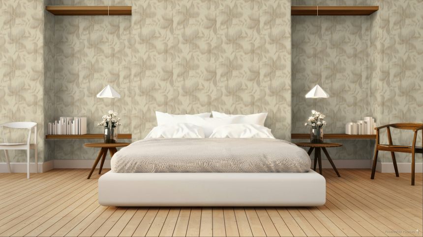 Vliesová tapeta na zeď, béžová, hnědá, listy, TN29063, Terra Nova, Decoprint