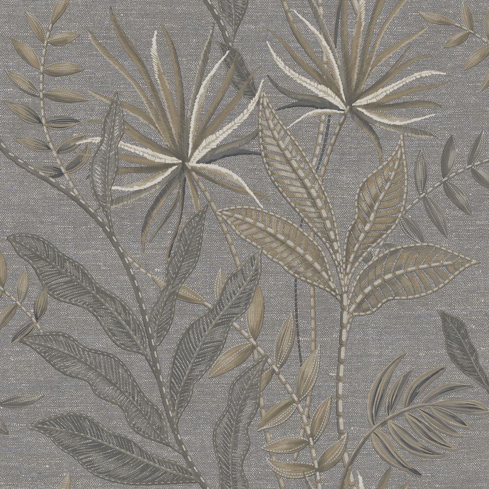 Vliesová tapeta na zeď, černá, hnědá, listy, TN29084, Terra Nova, Decoprint