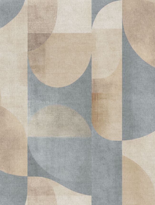 Vliesová obrazová tapeta na zeď, modrá, béžová, obrazce, TND29092, Terra Nova, Decoprint