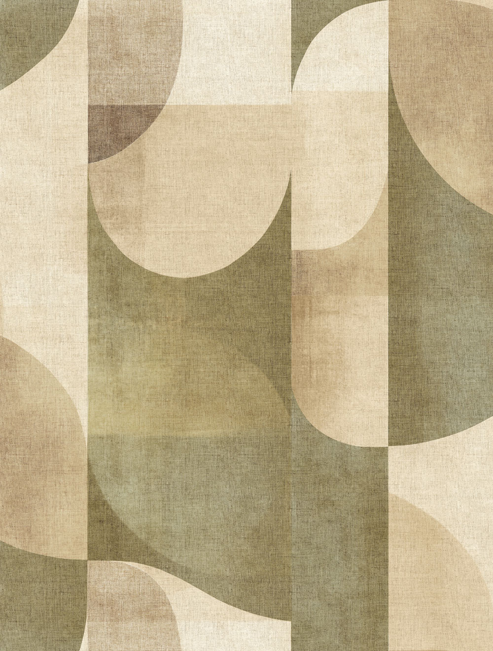 Vliesová obrazová tapeta na zeď, béžová, zelená, obrazce, TND29094, Terra Nova, Decoprint