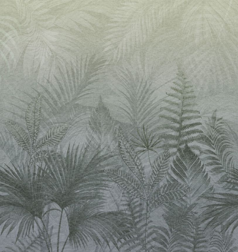 Vliesová obrazová tapeta na zeď, šedá, kapradiny, TND29097, Terra Nova, Decoprint