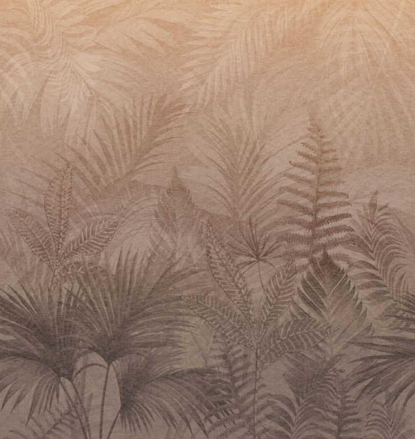 Vliesová obrazová tapeta na zeď, červená, hnědá, kapradiny, TND29098, Terra Nova, Decoprint