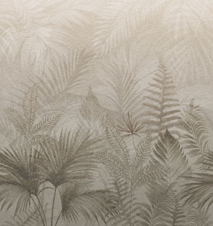 Vliesová obrazová tapeta na zeď, hnědá, béžová, kapradiny, TND29099, Terra Nova, Decoprint