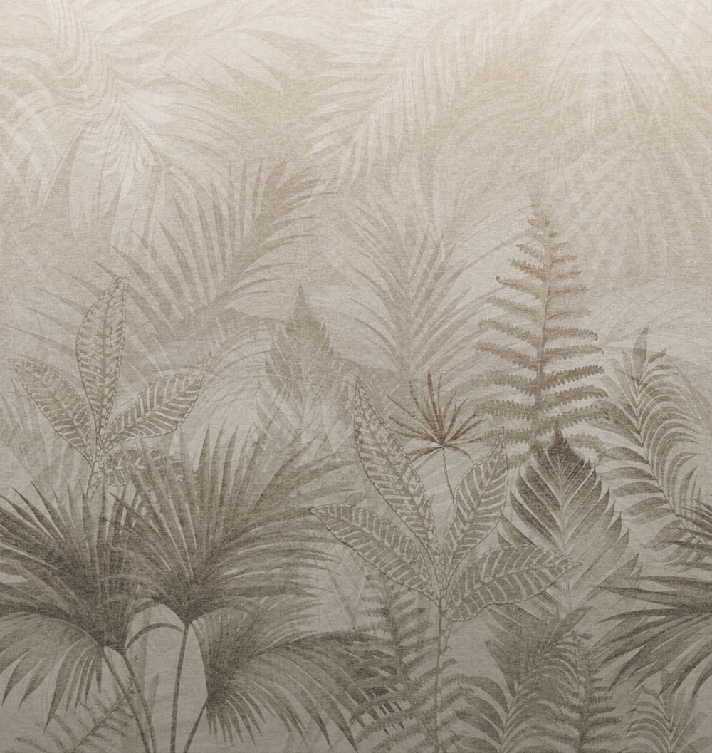 Vliesová obrazová tapeta na zeď, hnědá, béžová, kapradiny, TND29099, Terra Nova, Decoprint