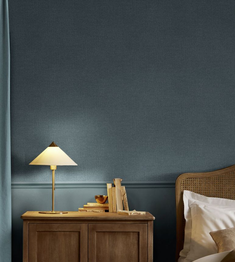 Vliesová tapeta na zeď, tyrkysová, imitace látky, 143257, Jaipur, Graham Brown Premium