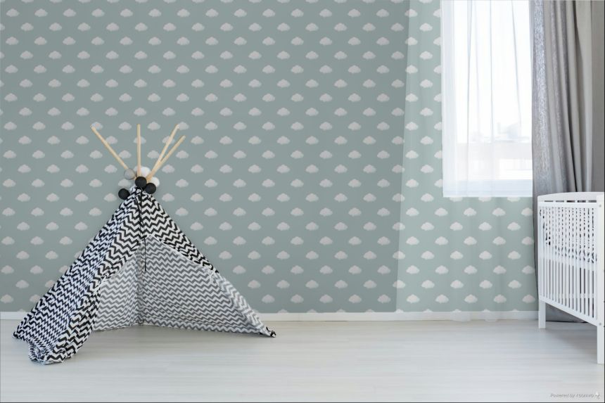 Vliesová tapeta na zeď, modrá, bílá, mráčky, 4457, Momi, Parato by Cristiana Masi