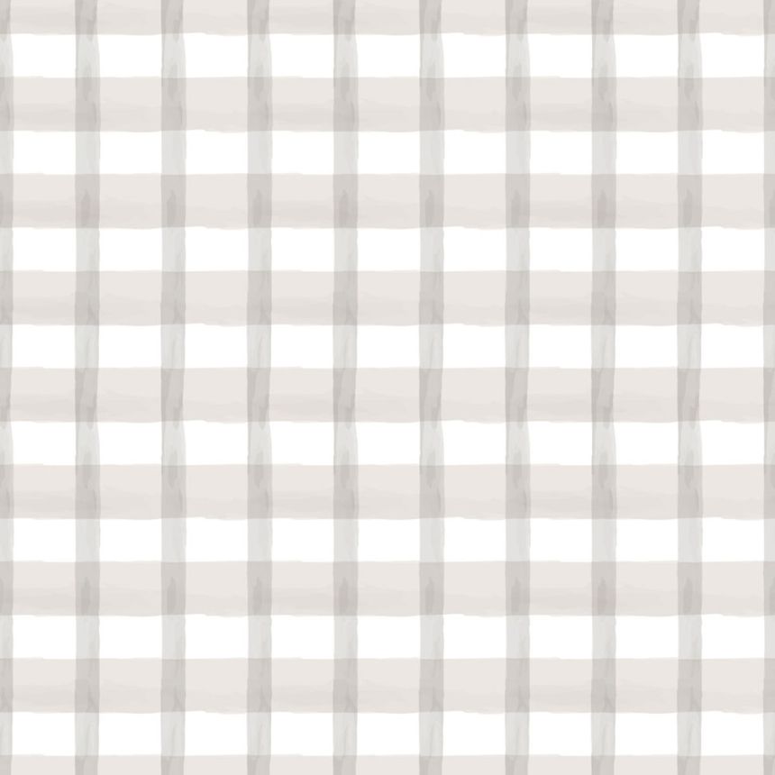 Vliesová tapeta na zeď, šedá, bílá, káro, 4476 Momi Parato by Cristiana Masi