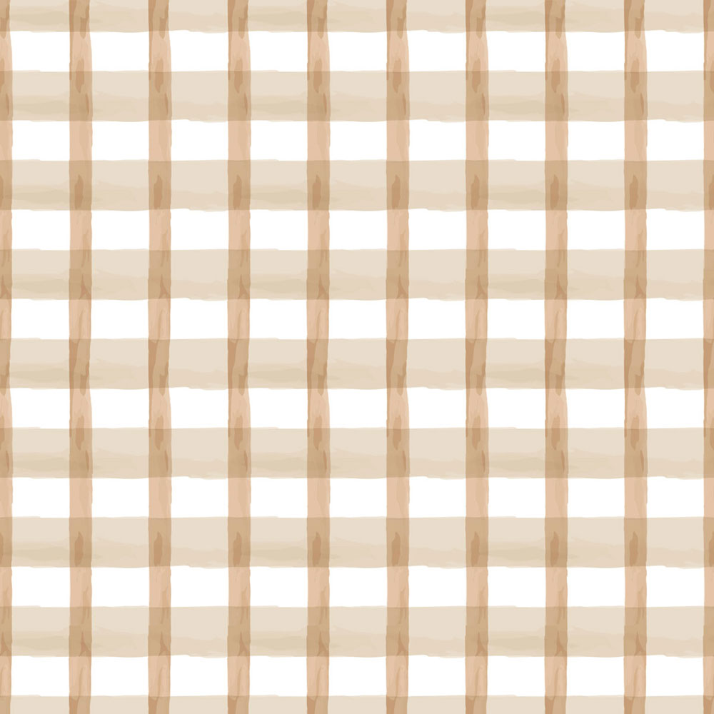 Vliesová tapeta na zeď, hnědá, bílá, káro, 4477, Momi, Parato by Cristiana Masi