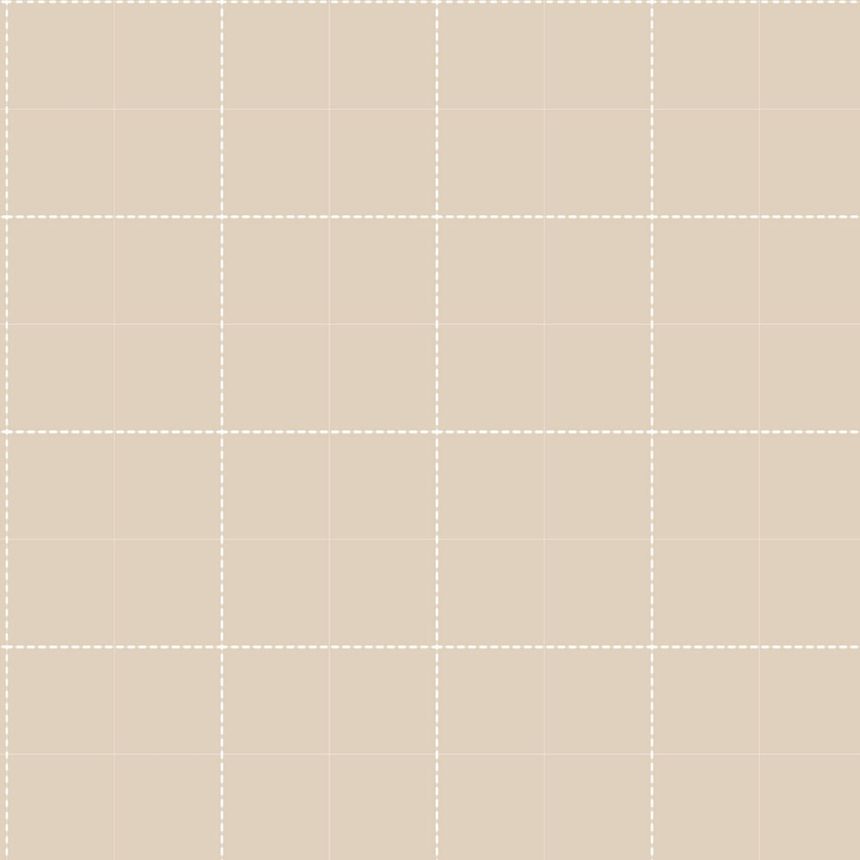 Vliesová tapeta na zeď, béžová, bílá, káro, 4481, Momi, Parato by Cristiana Masi