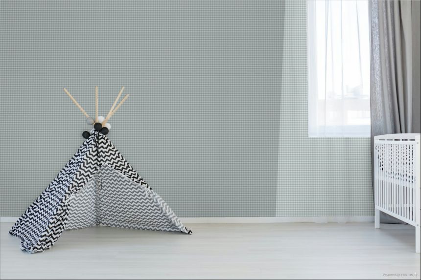 Vliesová tapeta na zeď, modrá, bílá, kostičky, 4484, Momi, Parato by Cristiana Masi