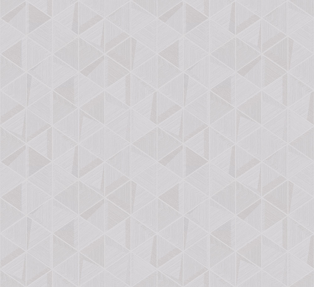Vliesová obrazová tapeta na zeď, šedá, stříbrná, trojúhelníky, TRA103, Traces, Masureel