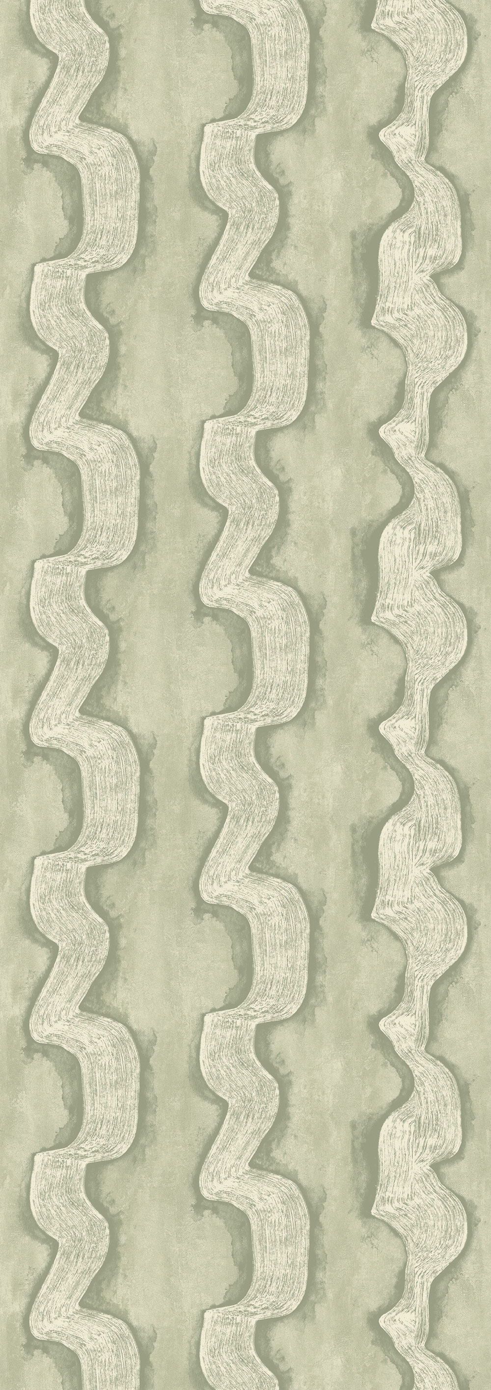 Vliesová obrazová tapeta na zeď, zelená, bílá, vlnky, DGTRA304-300, Traces, Masureel