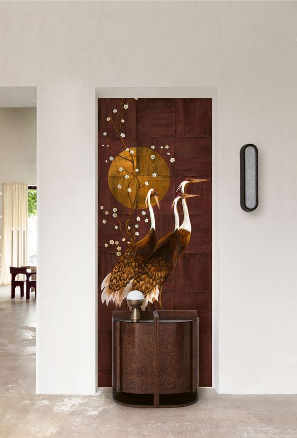 Vliesová obrazová tapeta na zeď, hnědá, imitace rohože, DGTRA7013-260, Traces, Masureel