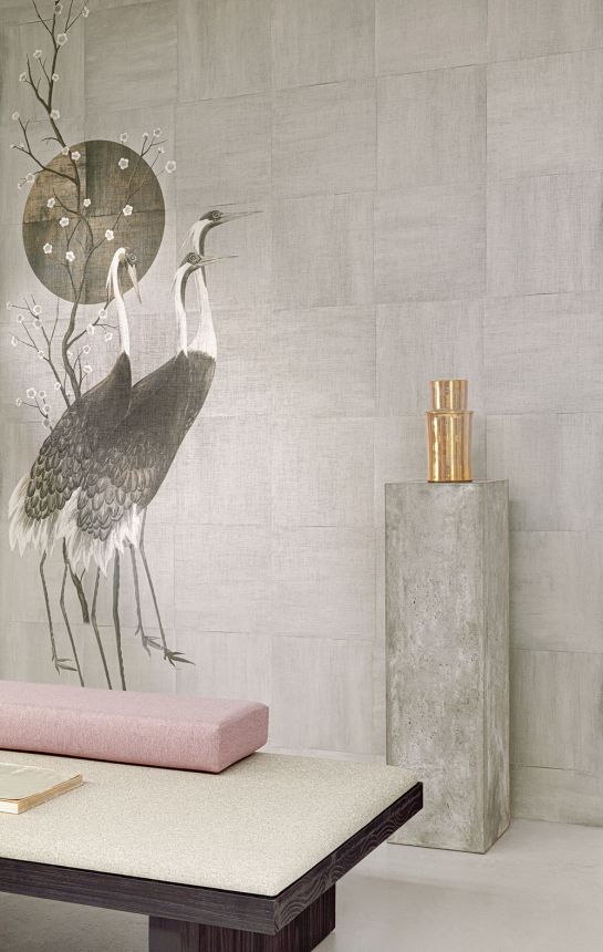 Vliesová obrazová tapeta na zeď, šedá, imitace rohože, DGTRA7032-260, Traces, Masureel