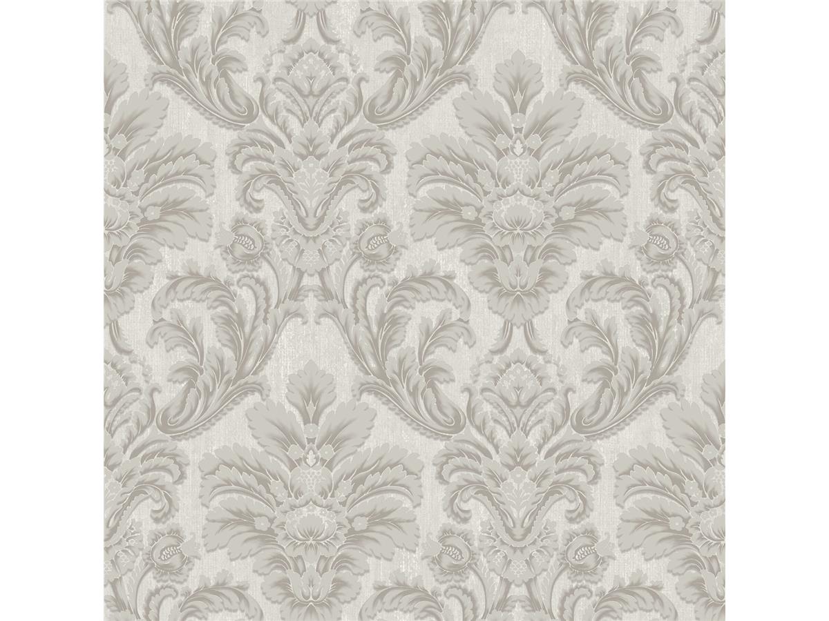 Vliesová zámecká tapeta na zeď, šedá, damaškový vzor, A63703, Grandeco 