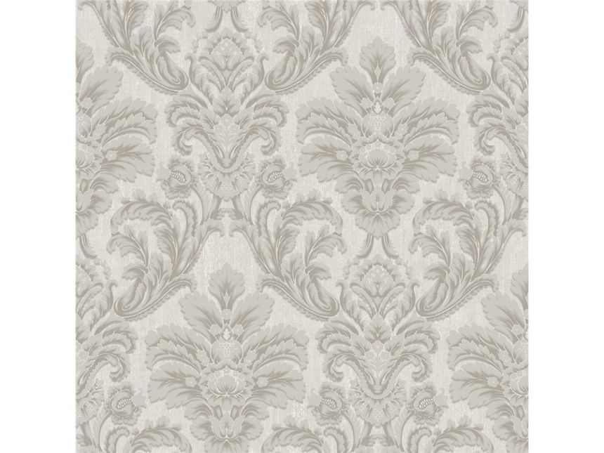 Vliesová zámecká tapeta na zeď, šedá, damaškový vzor, A63703, Grandeco 