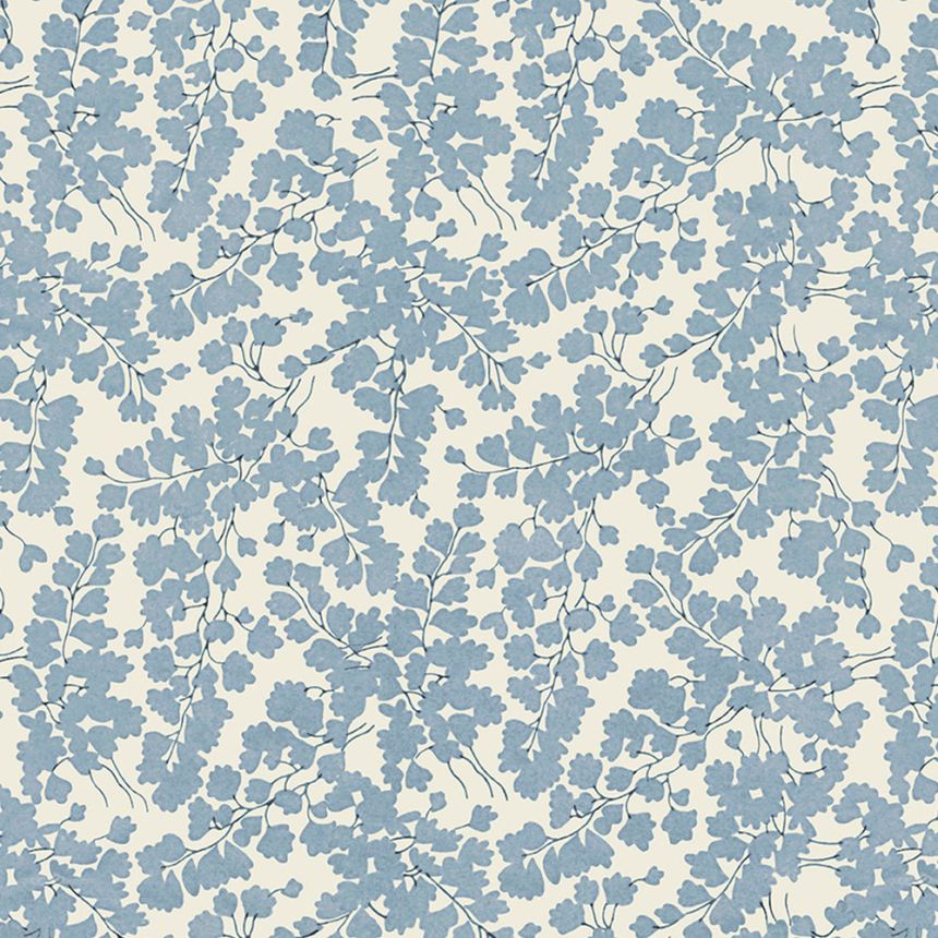Vliesová tapeta na zeď, modrá, bílá, lístky, 122743, Laura Ashley 4