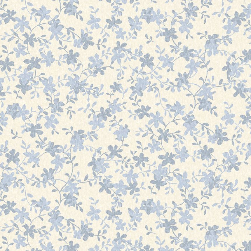 Vliesová tapeta na zeď, modrá, šedá, lístky, 122744, Laura Ashley 4